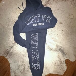 WHITE FOX Navy Hoodie and Sweatpants Set